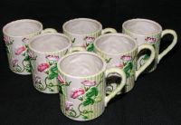 Toyo (Japan) MORNING GLORY Coffee Mugs - SET OF 6